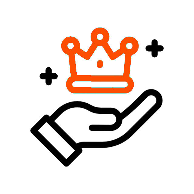 Icône satisfait ou remboursé GlideStorm représentant une garantie de satisfaction client.