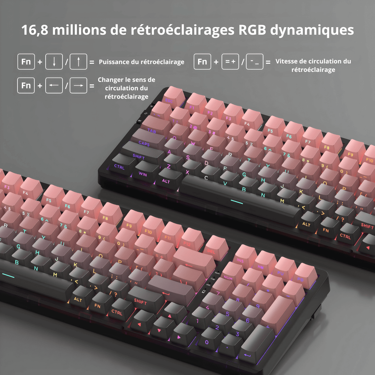 clavier mécanique Reaper Pro avec rétroéclairage RGB dynamique et touches personnalisables