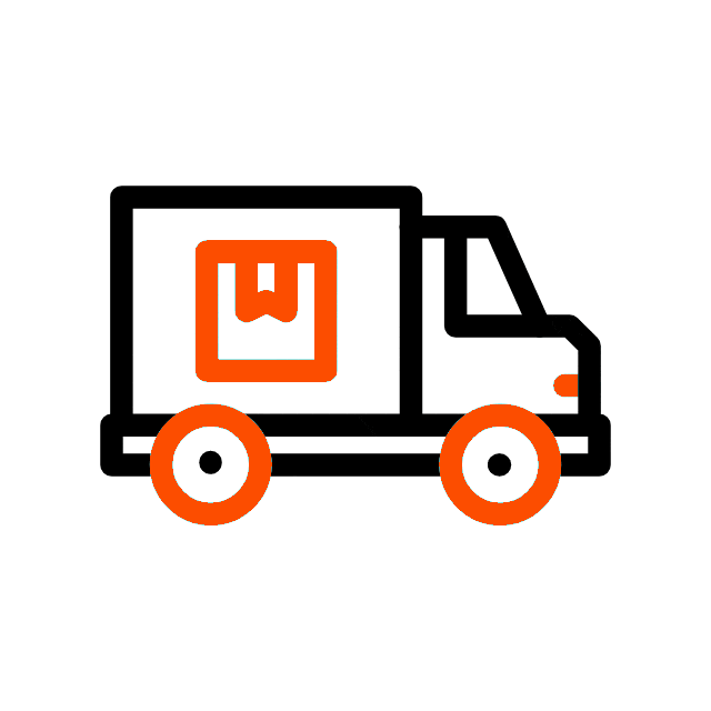 Icône de livraison GlideStorm représentant un camion, symbole d’une expédition rapide et fiable.