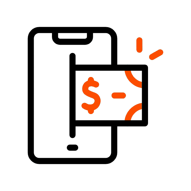 Icône de paiement sécurisé GlideStorm indiquant une transaction protégée et fiable.