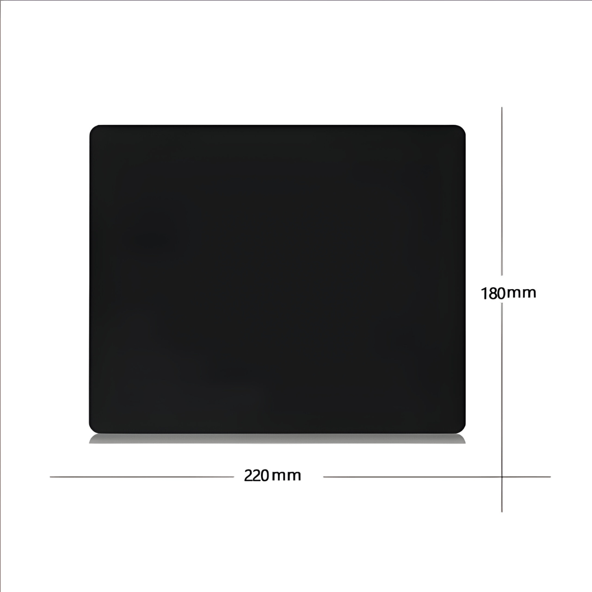 tapis de souris noir 220x180 mm format compact