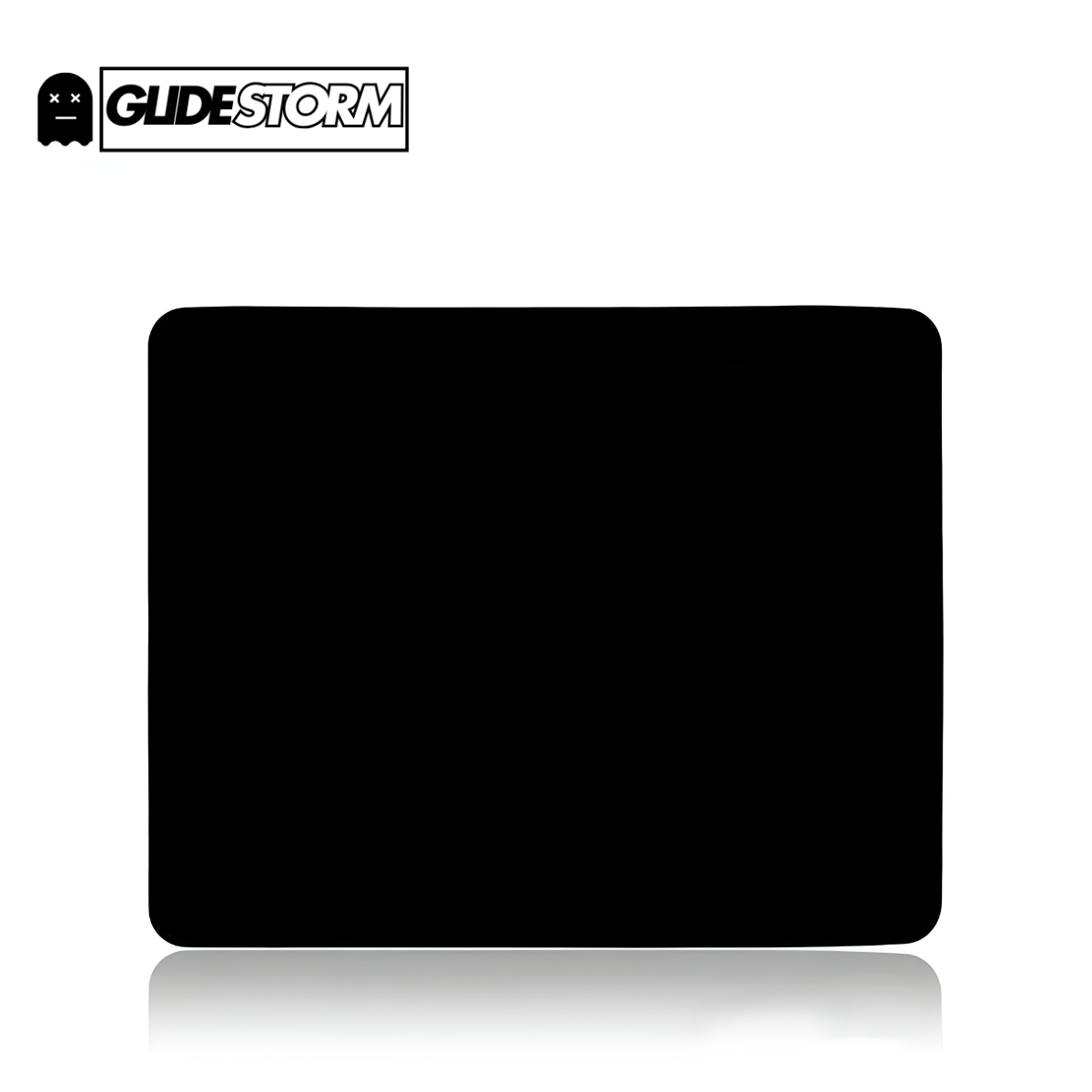Petit Tapis de souris Gaming noir uni, format compact rectangulaire, surface lisse et base antidérapante idéale pour joueurs